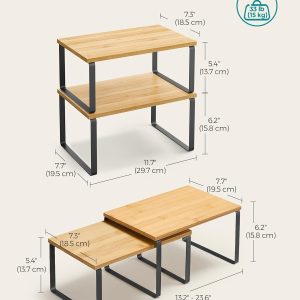 Stackable Kitchen Shelf Set, 2 Pack