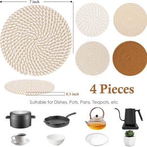 7″ Heat Resistant Trivets, 4 Pads