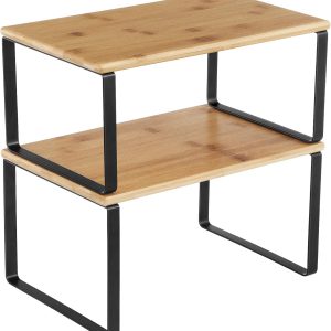 Stackable Kitchen Shelf Set, 2 Pack