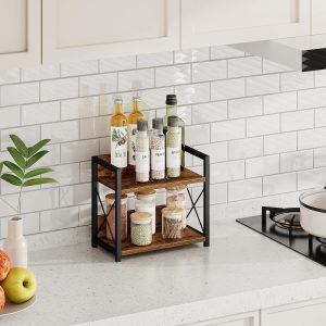 2-Tier Wood Counter Shelf Organizer