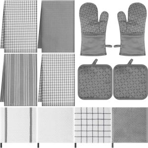 12pc Kitchen Towel & Oven Mitt Set