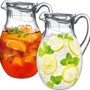 2-Pack Clear Pitcher 72oz, Shatter-Proof