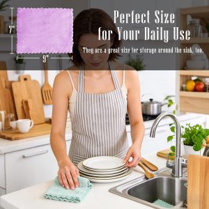 24-Pack Non-Linting Reusable Dishcloths