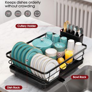 Black Steel Dish Drying Rack